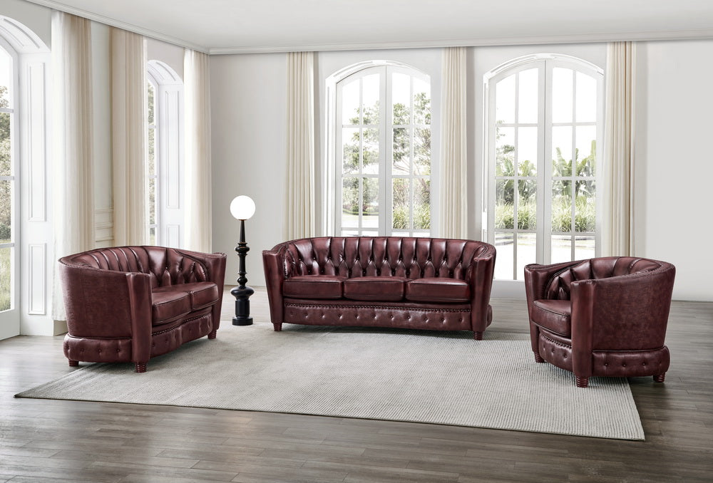Premium Chesterfield Leicester Sofagarnitur 3/2/1 Ledergarnitur Polstergarnitur