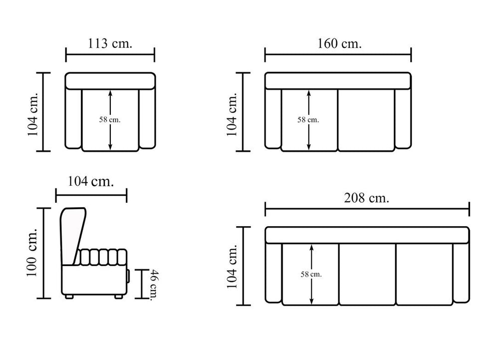 XL Chesterfield Logan Deluxe Sofagarnitur (3/2/1 oder 3/1/1) Ledergarnitur Salottini