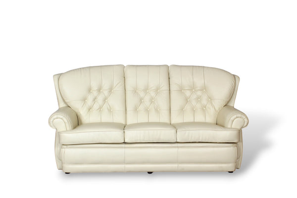 Luxus Chesterfield Sting Sofagarnitur 3/2/1 oder 3/1/1 XL Ledergarnitur Salottini Deluxe Beige