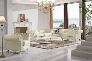 Edle Chesterfield Tees Sofagarnitur (3/2/1 oder 3/1/1) Ledergarnitur Sonderpreis