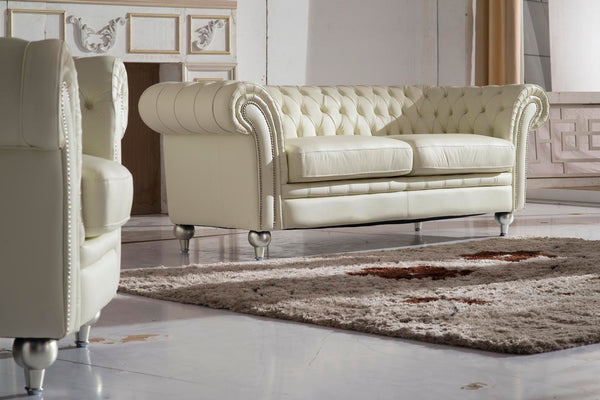 Edle Chesterfield Tees Sofagarnitur (3/2/1 oder 3/1/1) Ledergarnitur Sonderpreis