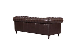 Chesterfield Waterloo Deluxe Sofagarnitur (3/2/1 oder 3/1/1) Ledergarnitur Salottini (Rollen)