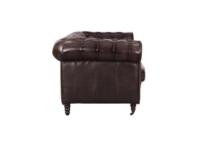 Chesterfield Waterloo Deluxe Sofagarnitur (3/2/1 oder 3/1/1) Ledergarnitur Salottini (Rollen)