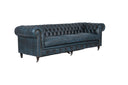 Chesterfield Waterloo Deluxe Sofagarnitur (3/2/1 oder 3/1/1) Ledergarnitur Salottini (Rollen)