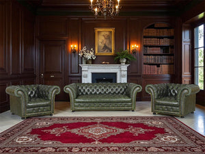 Chesterfield Winchester Deluxe XL Sofagarnitur (3/2/1 oder 3/1/1) Ledergarnitur Salottini