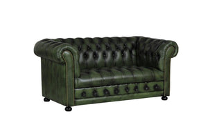 Chesterfield Clyde Deluxe Sofagarnitur (3/2/1 oder 3/1/1) Ledergarnitur Salottini