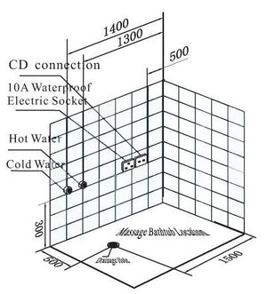 XL Whirlpool 191x159 Colorado Badewanne 2 Personen Whirlwanne SONDERPREIS