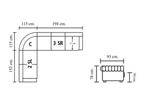 XL Chesterfield Wohnlandschaft Ecksofa Darby Leder Eckcouch Salottini Sonderpreis