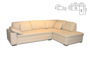 Designer Ecksofa Modell Andrew Deluxe Leder Eckcouch Salottini Sonderpreis