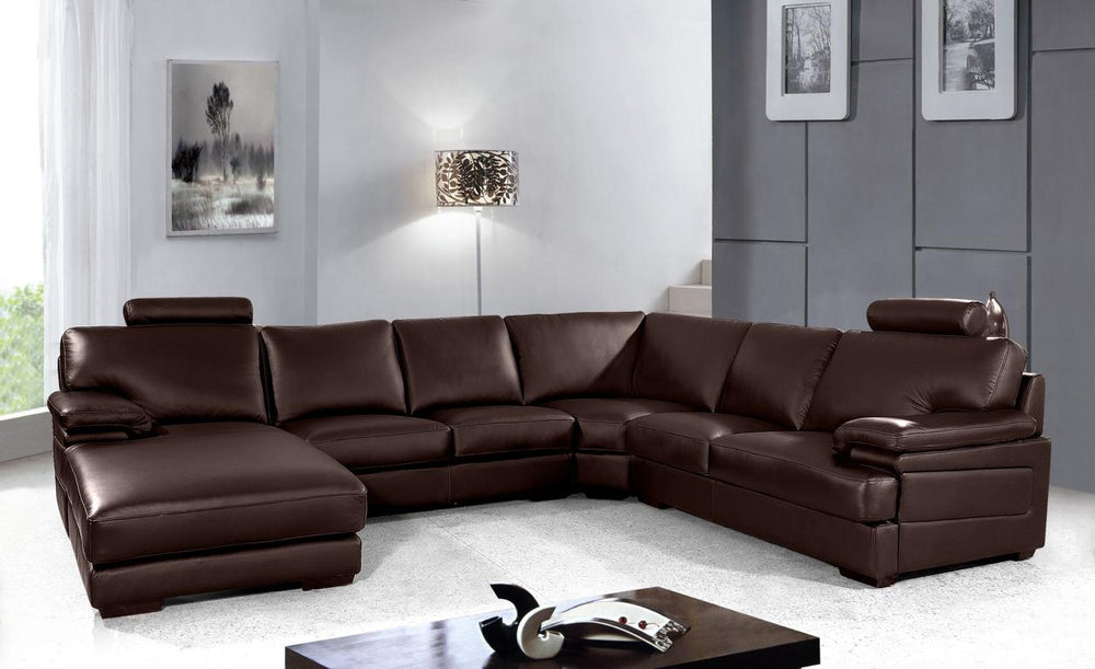 Premium XL Ecksofa Adriano Wohnlandschaft Sofa Leder Salottini Sonderpreis Braun