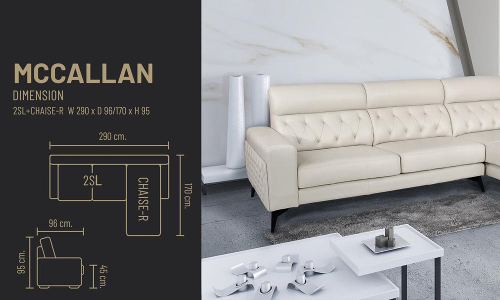 Designer Ecksofa Modell McCallan Deluxe Leder Eckcouch Salottini Sonderpreis