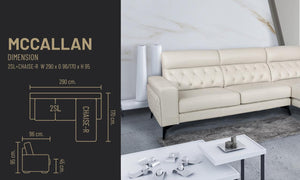 Designer Ecksofa Modell McCallan Deluxe Leder Eckcouch Salottini Sonderpreis