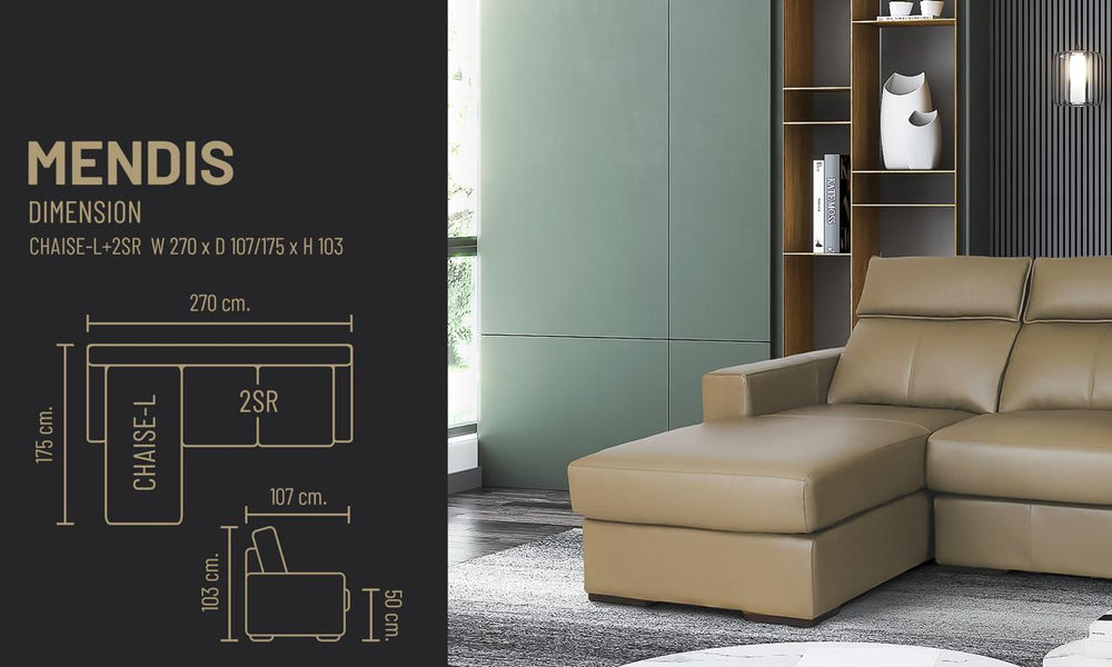 Designer Ecksofa Modell Mendis Deluxe Leder Eckcouch Salottini Sonderpreis