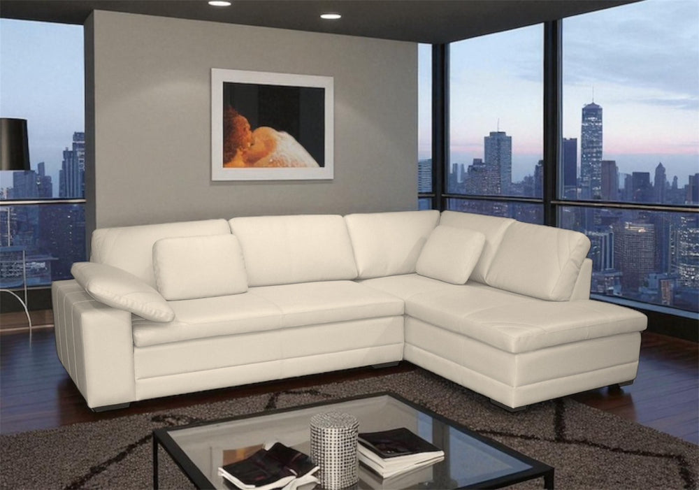 Designer Ecksofa Modell Andrew Deluxe Leder Eckcouch Salottini Sonderpreis