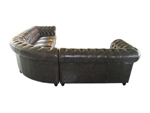 XL Chesterfield Wohnlandschaft Ecksofa Arsenal Leder Eckcouch Salottini Sonderpreis