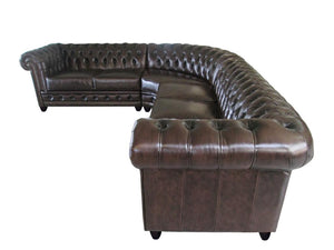 XL Chesterfield Wohnlandschaft Ecksofa Arsenal Leder Eckcouch Salottini Sonderpreis