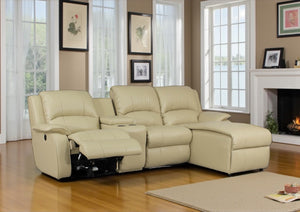 Elektrisches Recliner Leder Ecksofa Kinosofa Asset Eckcouch mit Motoren Sonderpreis
