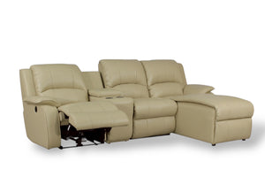 Elektrisches Recliner Leder Ecksofa Kinosofa Asset Eckcouch mit Motoren Sonderpreis