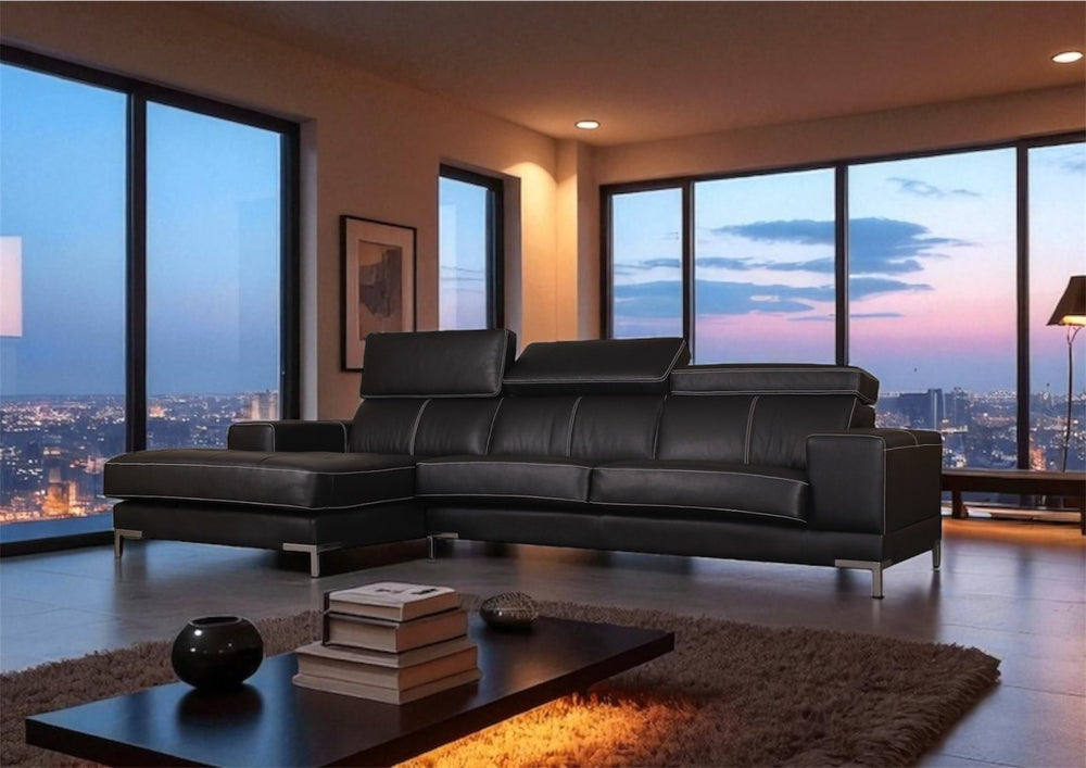 Designer Ecksofa Modell Ramada Deluxe Leder Eckcouch Salottini Sonderpreis