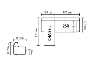 Designer Ecksofa Modell Ramada Deluxe Leder Eckcouch Salottini Sonderpreis