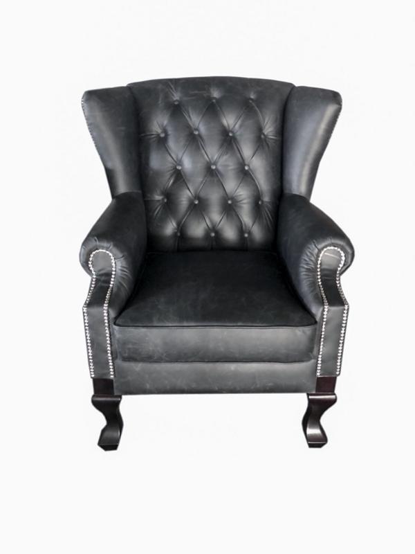 Chesterfield Ohrensessel Emerson Deluxe Ledersessel Relaxsessel Salottini