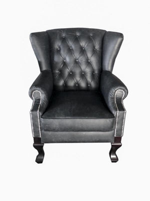 Chesterfield Ohrensessel Emerson Deluxe Ledersessel Relaxsessel Salottini