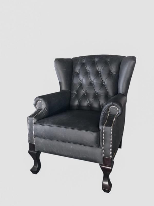 Chesterfield Ohrensessel Emerson Deluxe Ledersessel Relaxsessel Salottini