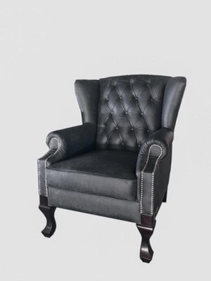 Chesterfield Ohrensessel Emerson Deluxe Ledersessel Relaxsessel Salottini