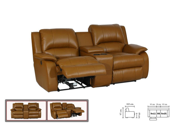 Elektrisches Recliner Leder Kinosofa Asset Deluxe 2-Sitzer Sofa mit Motoren Sonderpreis