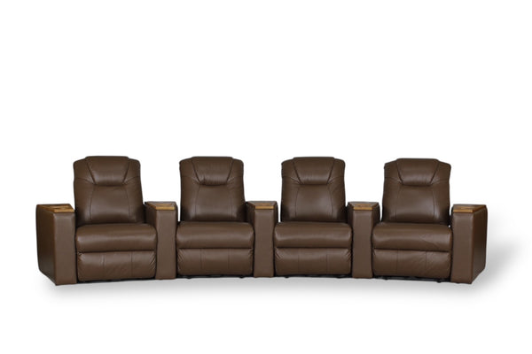 Elektrisches XL Recliner Kinosofa Portland Leder Sofa Rundsofa mit Motoren Sonderpreis