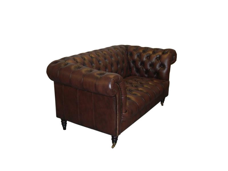 Chesterfield Knightbridge Deluxe Sofagarnitur (3/2/1 oder 3/1/1) Ledergarnitur Salottini (Rollen)