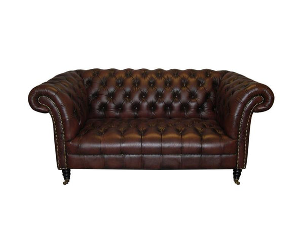 Chesterfield Knightbridge Deluxe Sofagarnitur (3/2/1 oder 3/1/1) Ledergarnitur Salottini (Rollen)