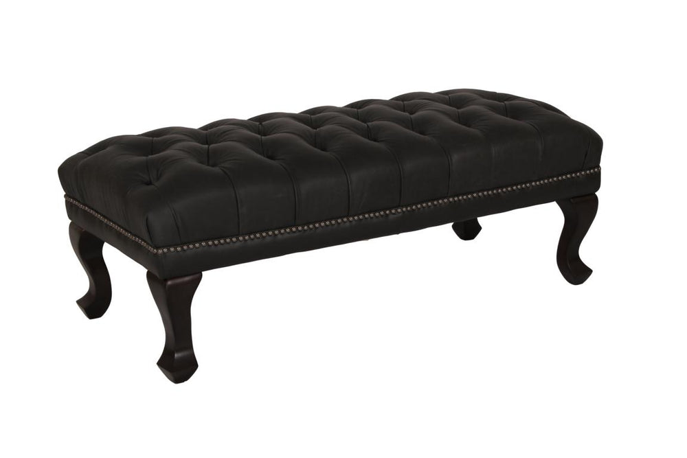 Chesterfield XL Lederhocker Aspire Deluxe Hocker Ottomane Salottini Sonderpreis