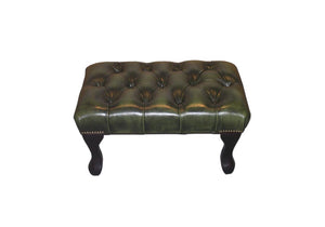 Chesterfield Lederhocker Queen Anne Deluxe Hocker Ottomane Salottini Sonderpreis