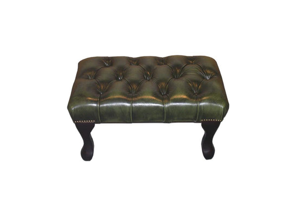 Chesterfield Lederhocker Queen Anne Deluxe Hocker Ottomane Salottini Sonderpreis