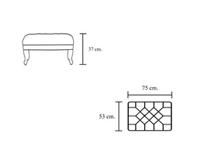 Chesterfield Lederhocker Queen Anne Deluxe Hocker Ottomane Salottini Sonderpreis