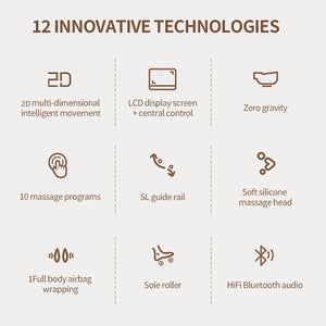 Luxus Relaxsessel Massagesessel 2D Sessel Modell Genf Salottini Neuste Generation! Blau