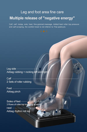 SOFORT LIEFERBAR Relaxsessel Luzern 4D Massagesessel Sessel Wärmefunktion Schwarz LUXUS