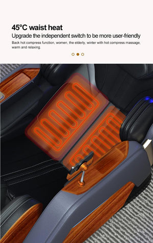 Luxus Relaxsessel 4D Massagesessel Sessel Luzern Salottini Neuste Generation! Schwarz-Holzoptik
