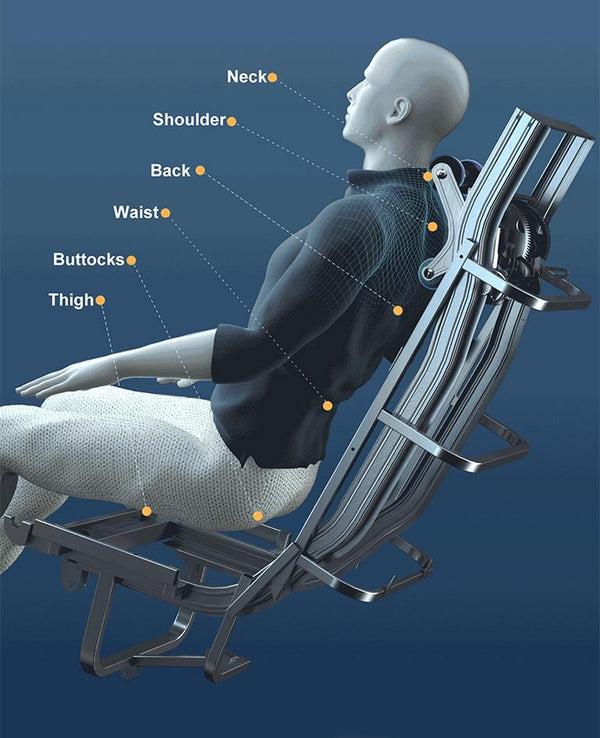 Luxus Relaxsessel 4D Massagesessel Sessel Luzern Salottini Neuste Generation! Schwarz-Holzoptik