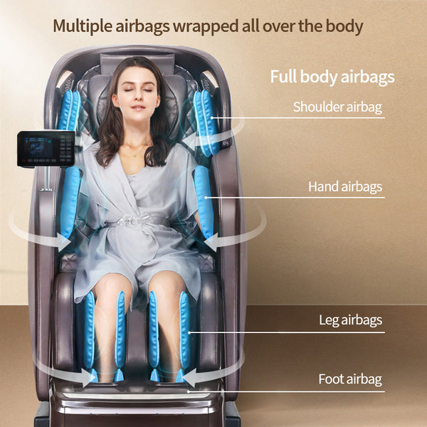 Relaxsessel Luxus 2D Massagesessel Sessel Modell Basel Salottini Neuste Generation! Braun