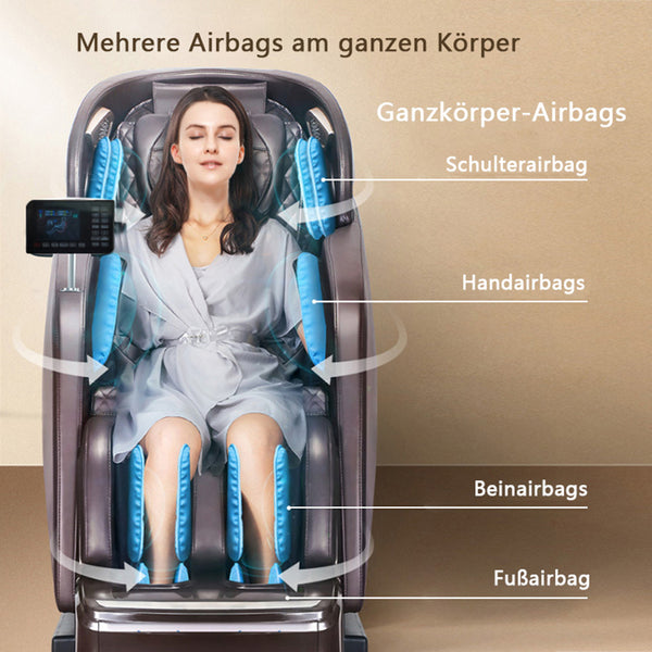 SOFORT LIEFERBAR Relaxsessel Basel Massagesessel 2D Sessel Wärmefunktion Braun