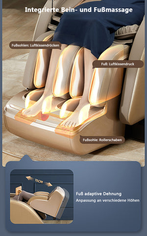 Goldfarbener Relaxsessel 2D Massagesessel Sessel Modell Bern Neuste Generation! SONDERPREIS!