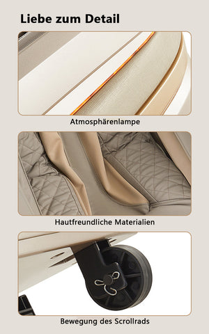 Goldfarbener Relaxsessel 2D Massagesessel Sessel Modell Bern Neuste Generation! SONDERPREIS!