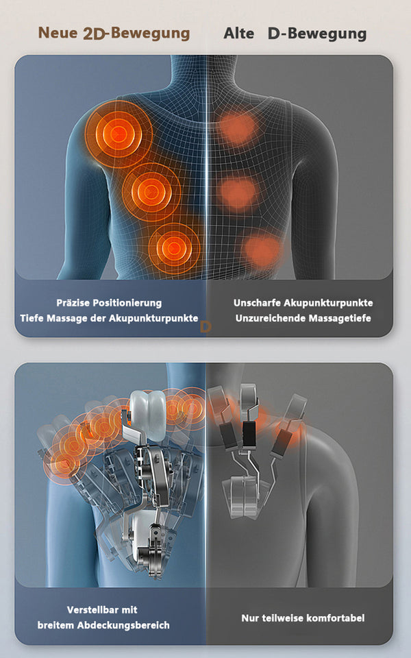 Goldfarbener Relaxsessel 2D Massagesessel Sessel Modell Bern Neuste Generation! SONDERPREIS!