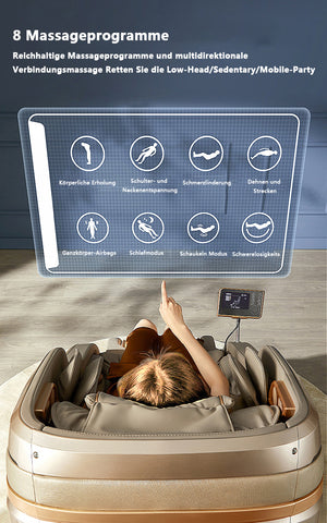 Goldfarbener Relaxsessel 2D Massagesessel Sessel Modell Bern Neuste Generation! SONDERPREIS!