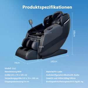 Edler Relaxsessel Massagesessel Biel Sessel Salottini Sonderpreis schwarz