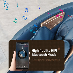 Luxus Relaxsessel Massagesessel 2D Sessel Modell Genf Salottini Neuste Generation! Blau