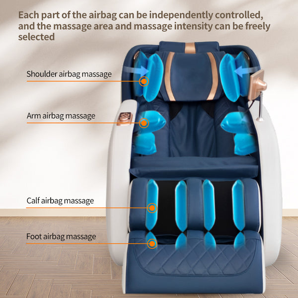 Designer Massagesessel 2D Relaxsessel Sessel Genf Salottini Neuste Generation! Braun