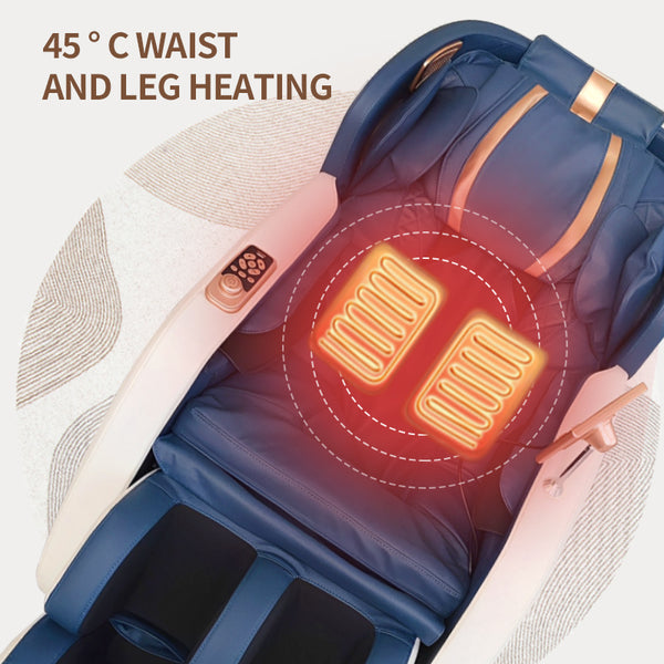 Luxus Relaxsessel Massagesessel 2D Sessel Modell Genf Salottini Neuste Generation! Blau